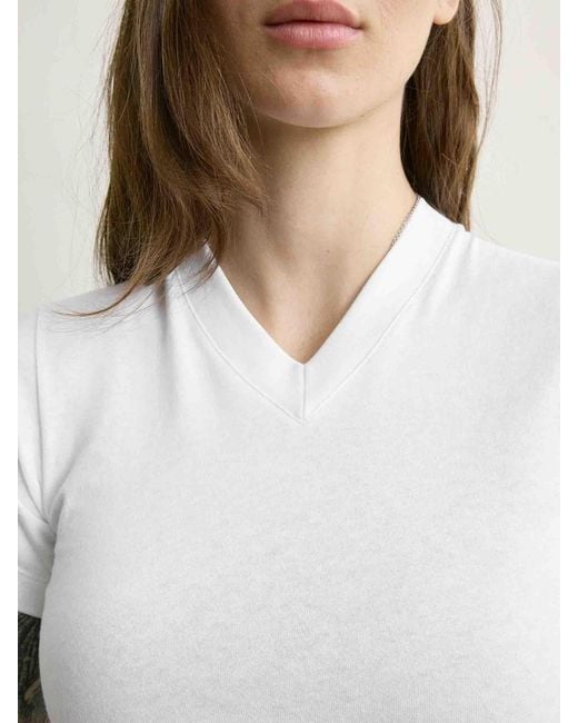 Totême White V-Neck T-Shirt