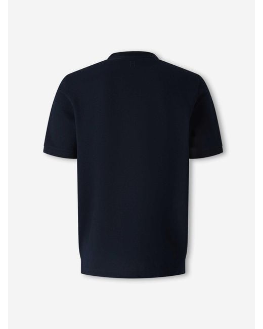 Canali Blue Camiseta. Essential Cotton T-Shirt for men