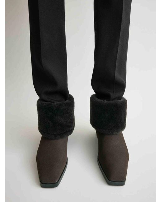 Totême Black Foldable Leather Boots
