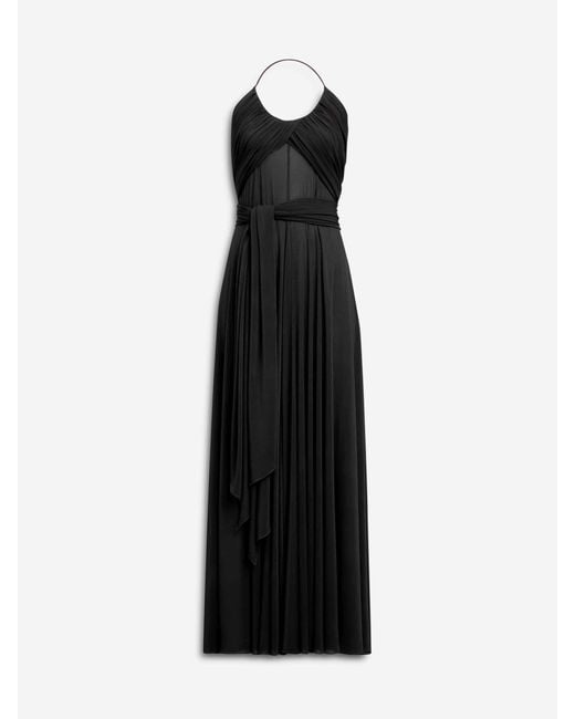 Alaïa Black Maxi Wrap Dress