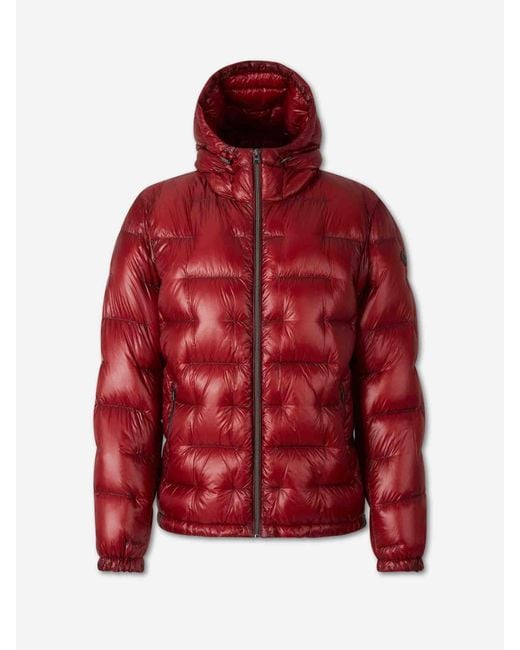 Herno Red Short Polyamide Down Jacket for men