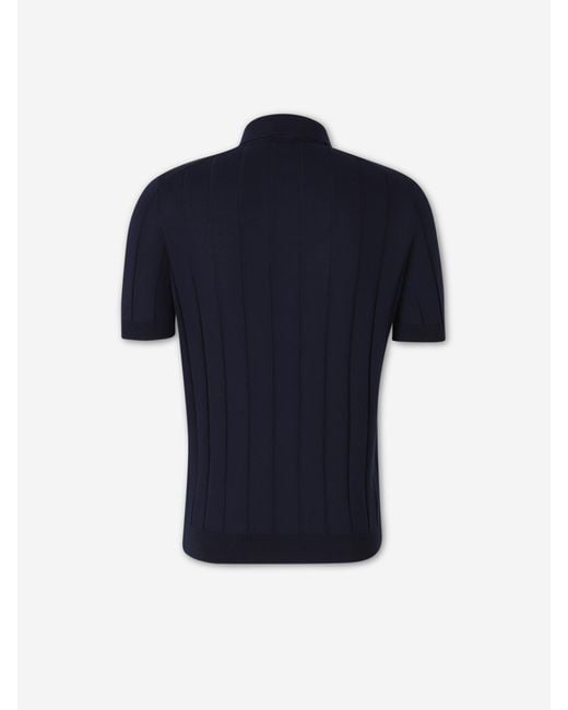 Santa Eulalia Blue Short Sleeve Cardigan for men