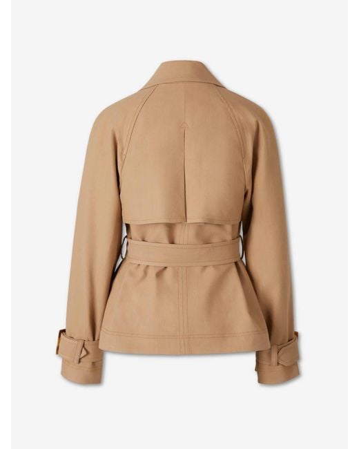 Veronica Beard Natural Lazaro Short Trench Coat