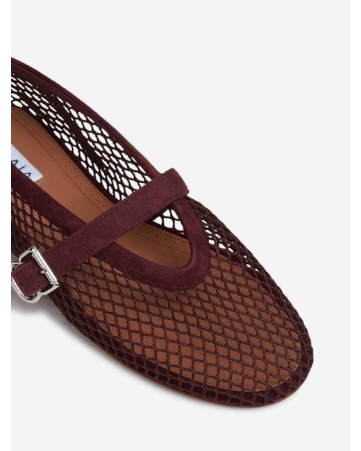 Alaïa White Openwork Flat Ballet Flats