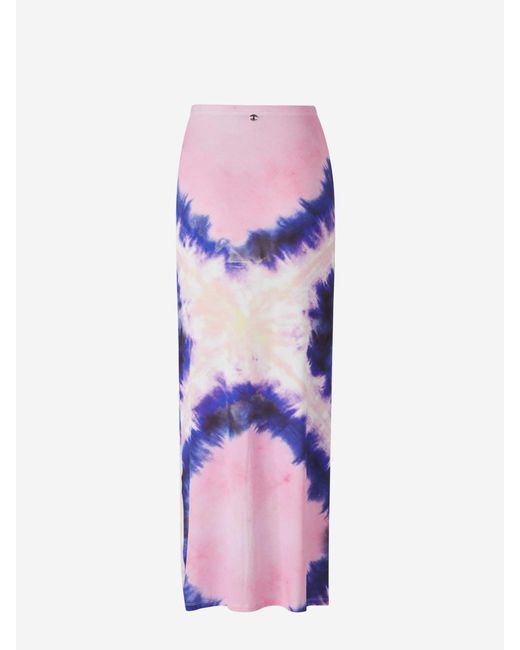 Falda Maxi Tie-Dye Rabanne de color Purple