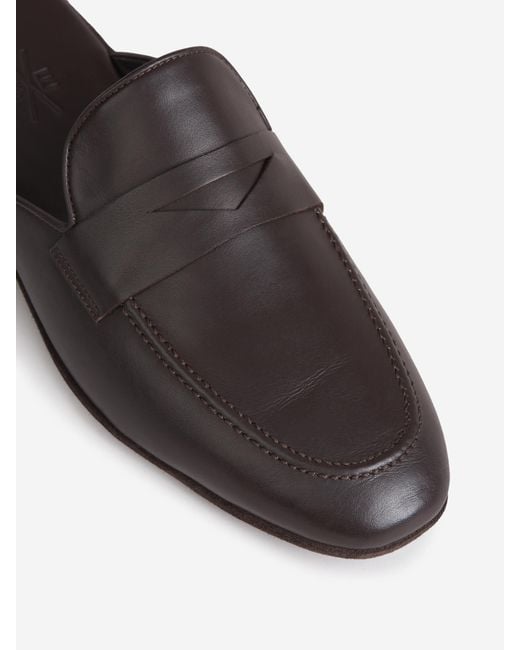 Santa Eulalia White Leather Slippers for men