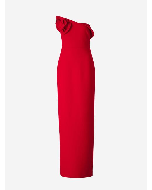 Roland Mouret Red Maxi Flower Dress