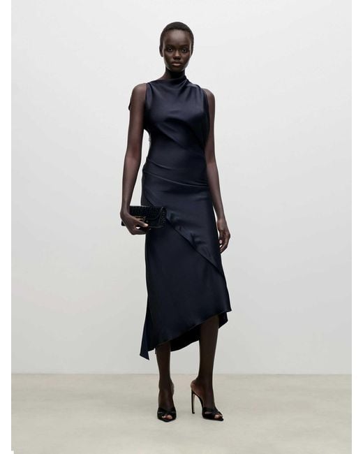 Victoria Beckham Blue Kyra Midi Dress