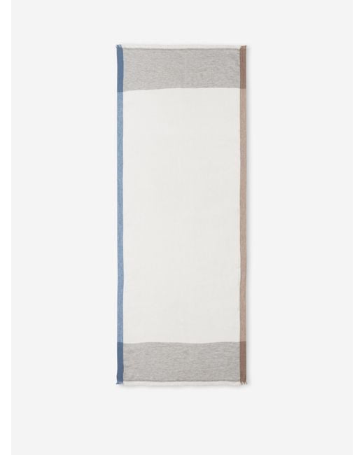 Santa Eulalia White Linen Scarf for men