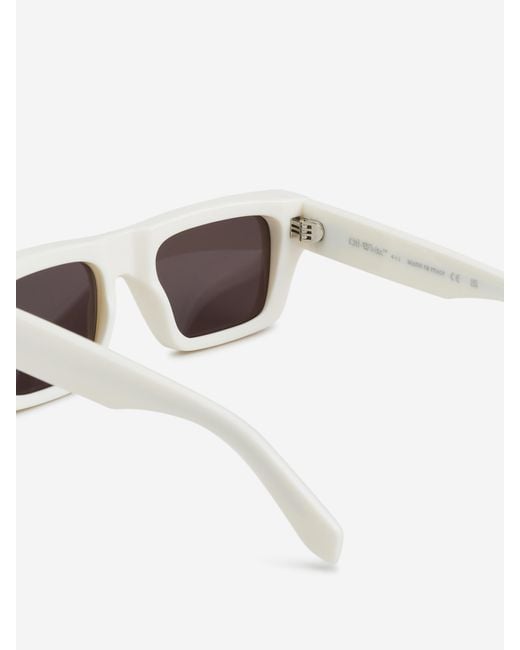 Off-White c/o Virgil Abloh Oregon Rechteckige Sonnenbrille in White für Herren
