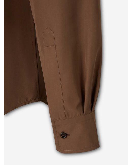 Jil Sander Brown Plain Polyester Shirt for men