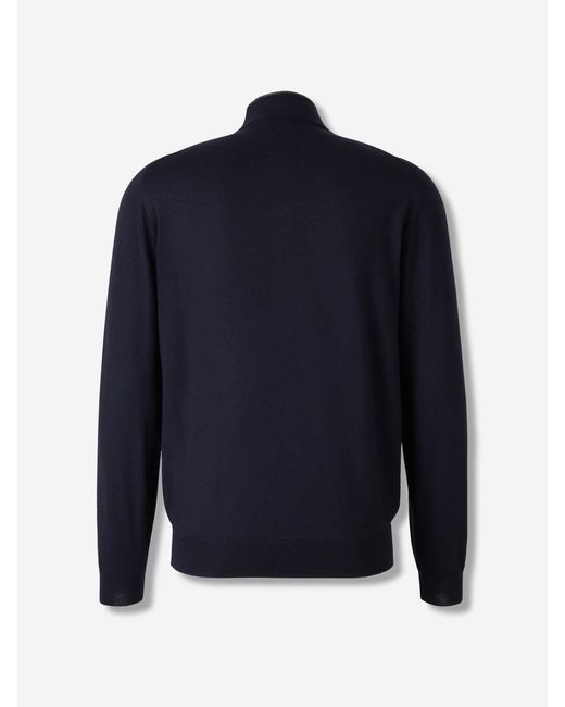 Santa Eulalia Blue Merino Wool Cardigan for men