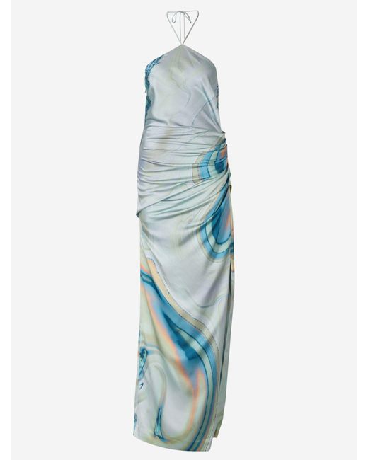 Jonathan Simkhai Hansel Satin Dress in Blue | Lyst Canada