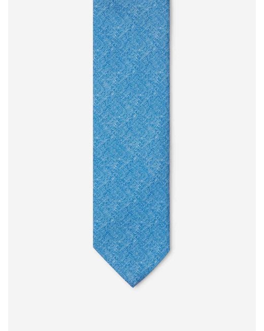 Santa Eulalia Blue Silk Mottled Tie for men
