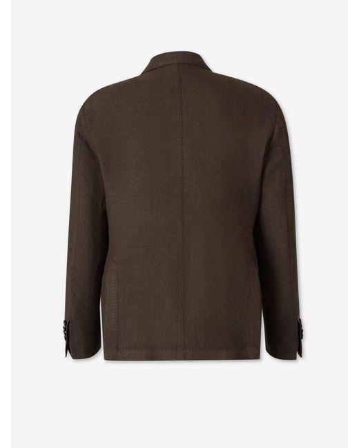 Santa Eulalia Black Blazer Straight Linen for men