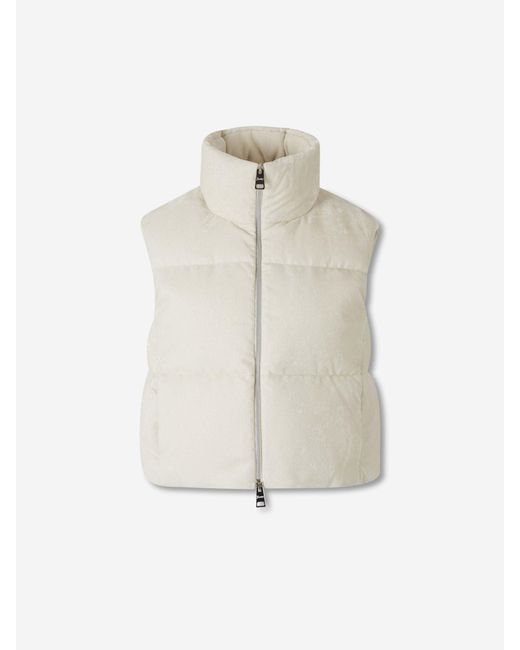 Herno White Corduroy Padded Vest