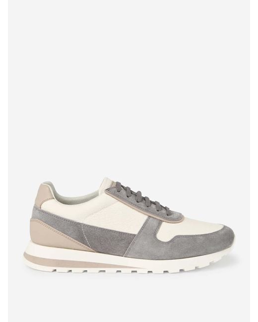 Brunello Cucinelli Wildleder-Sneaker in White für Herren