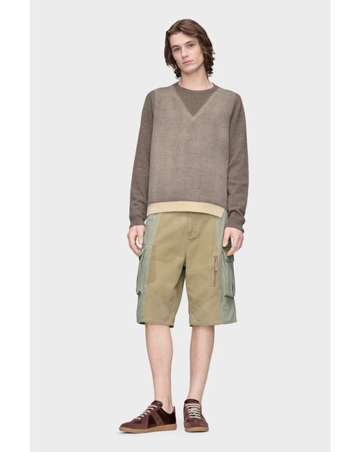 Maison Margiela Gray Crew Neck Sweater for men