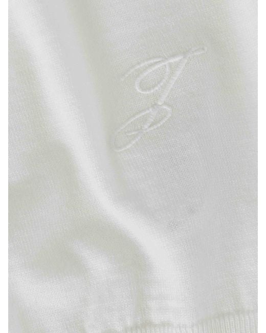 Jacquemus White Thin Crew Neck Sweater