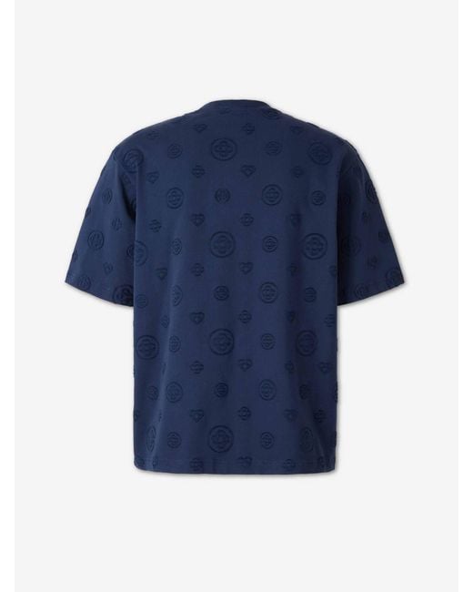 Casablanca Blue Round Neck T-Shirt for men