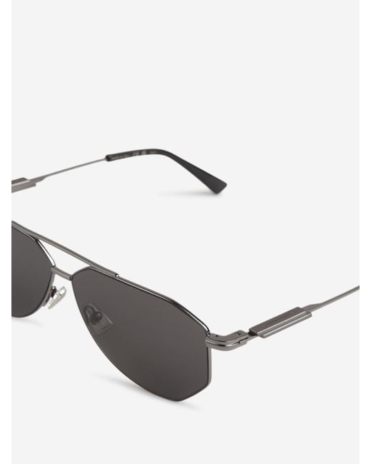 Bottega Veneta Gray Aviator Sunglasses