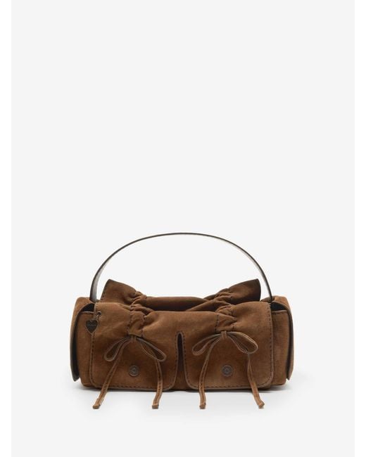 Acne Brown Suede Multipocket Bag