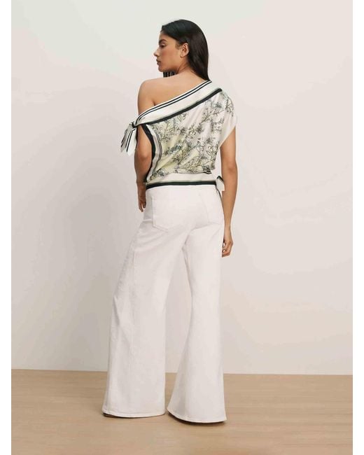 Veronica Beard Green Tari Floral Blouse