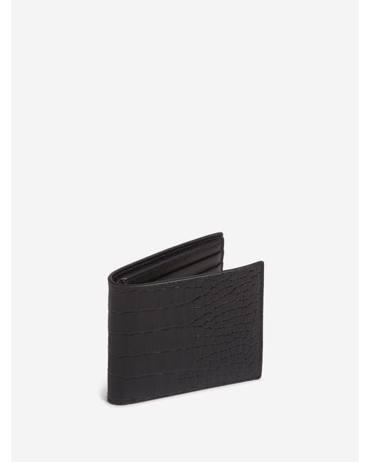 Tom Ford Black Foldable Leather Cardholder for men