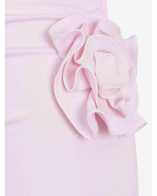 Roland Mouret Pink Floral Midi Dress