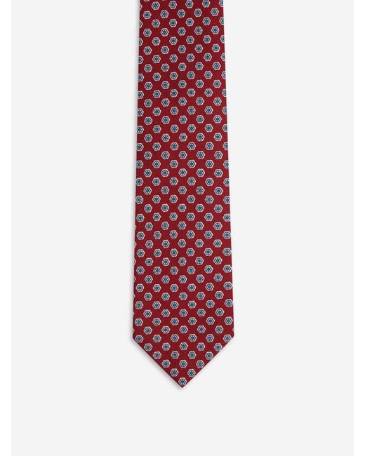 Marinella Red Floral Silk Tie for men