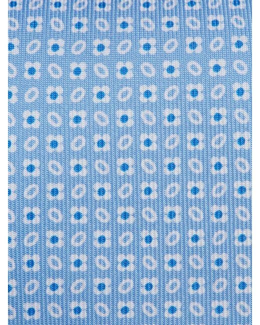 Marinella Blue Floral Silk Tie for men