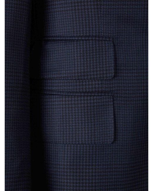 Tom Ford Blue Straight Wool Suit for men