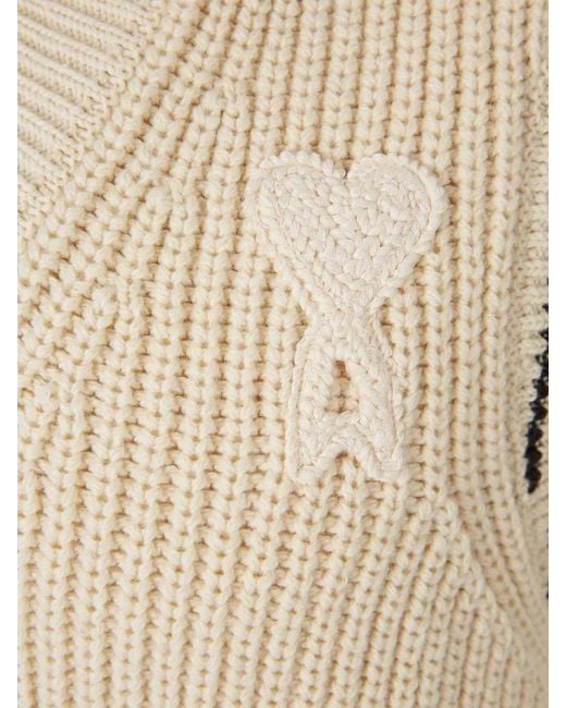 AMI Natural Wool Knit Vest for men