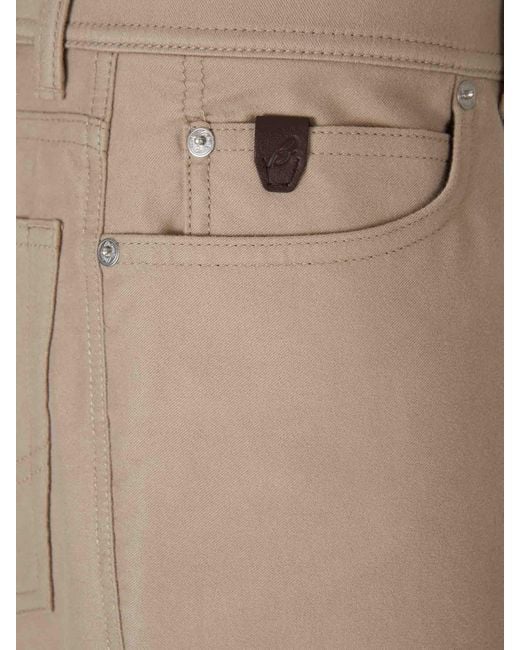 Brioni Natural Merano Cotton Jeans for men