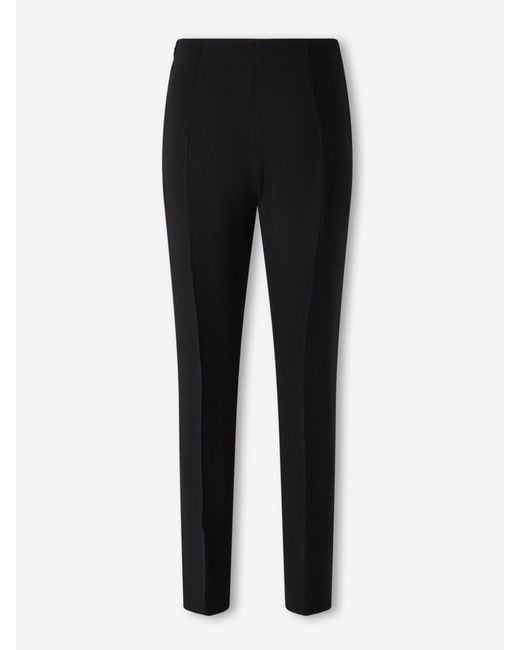 Roland Mouret Black Skinny Wool Trousers