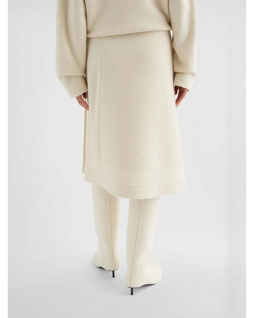 Jil Sander White Midi Wrap Skirt