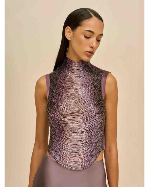 Cult Gaia Purple Top Taraji