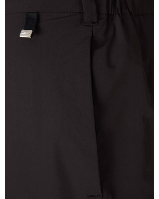 Herno Black Technical Pleated Trousers