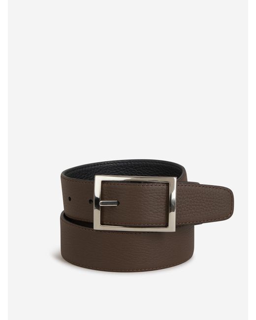 Santa Eulalia Black Leather Belt for men
