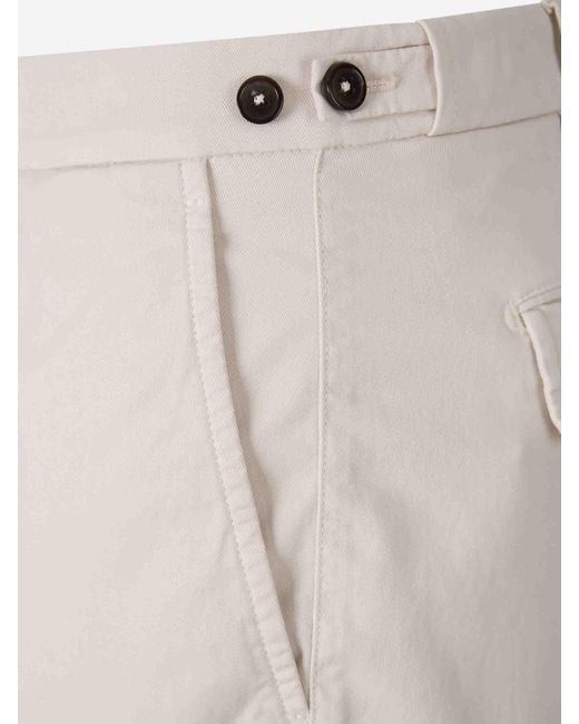 Santa Eulalia Natural Straight Cargo Bermuda Shorts for men