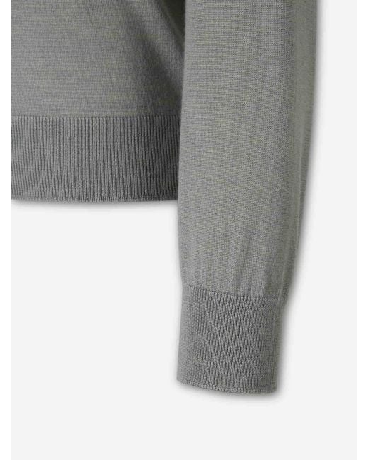Peserico Gray Fine Cashmere Silk Sweater