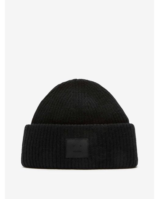 Gorro Punto Lana Acne de hombre de color Black