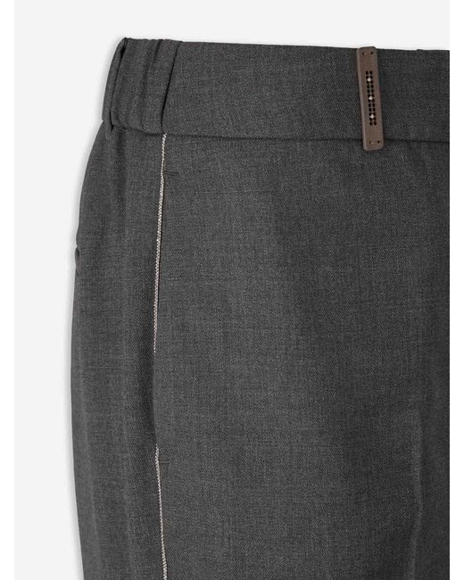 Peserico Gray Straight Cut Chinos