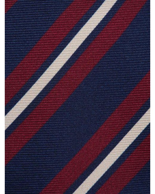Corbata Seda Listada Santa Eulalia de hombre de color Blue