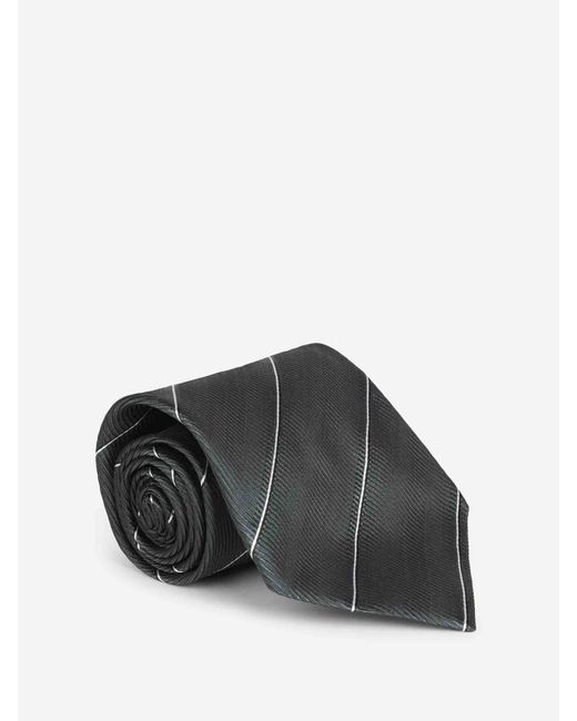 Tom Ford Gray Diagonal Stripe Tie for men
