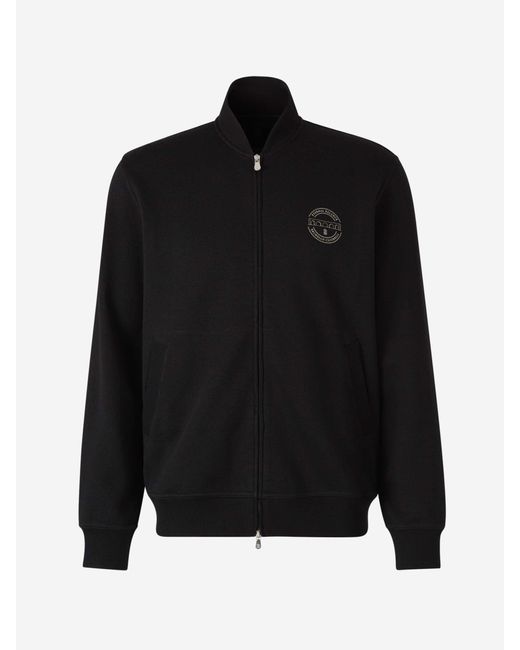Felpa Con Logo di Brunello Cucinelli in Black da Uomo
