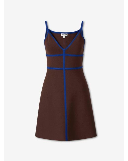 Staud Purple Knit Strappy Dress