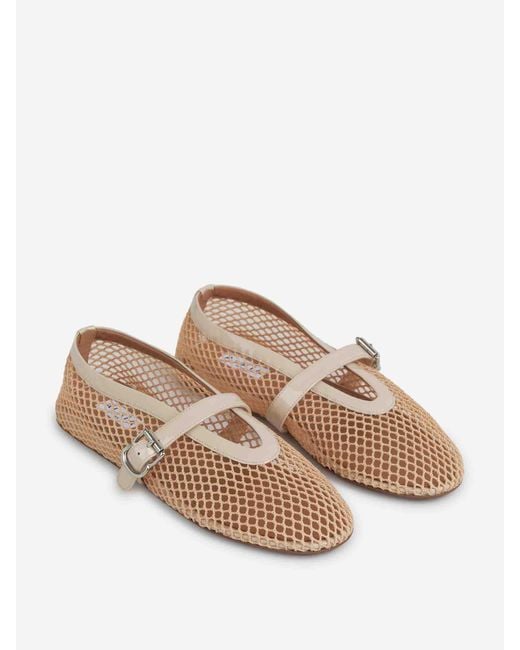 Alaïa Brown Net Flat Ballerinas