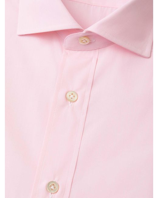 Santa Eulalia Pink Fil A Fil Shirt for men