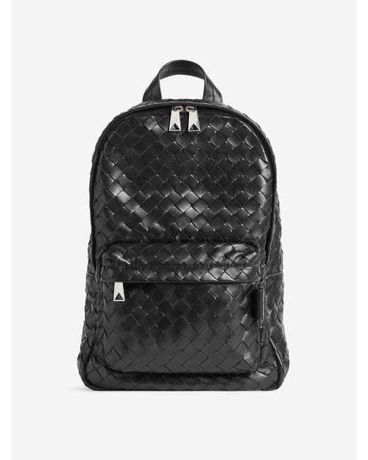 Zaino Classico Intrecciato di Bottega Veneta in Black da Uomo